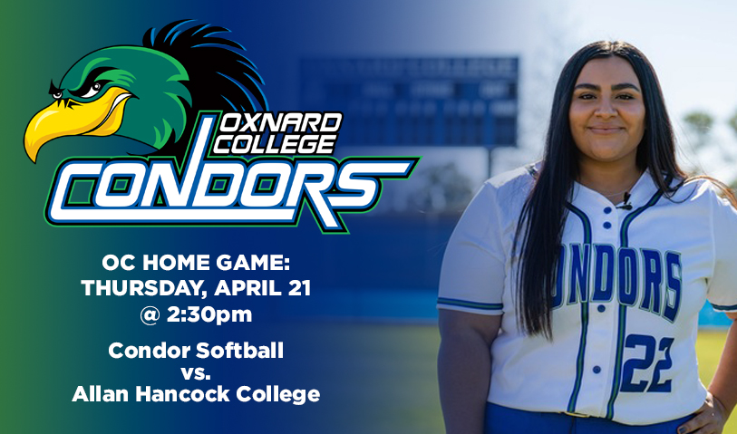 Condor Softball to host Allan Hancock College on April 21 at 2:30pm.