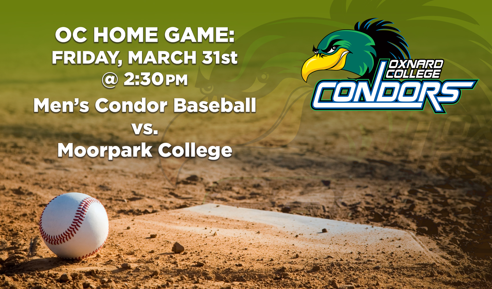 Men’s Baseball: OC Condors (Home Game) vs. Moorpark College