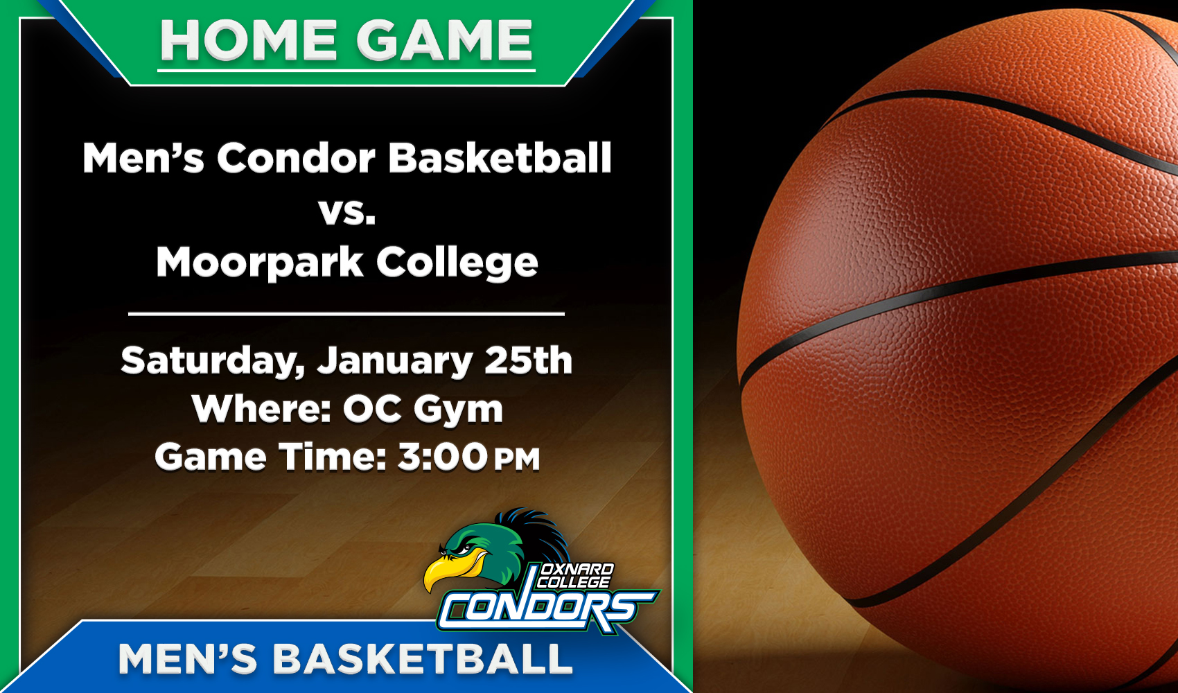 OC Men’s Basketball (Home Game) vs. Moorpark College