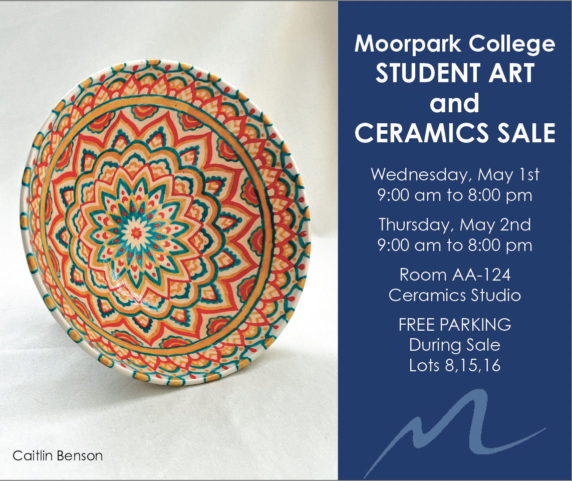 MC Student Art &amp;amp; Ceramics Sale with a colorful ceramic bowl