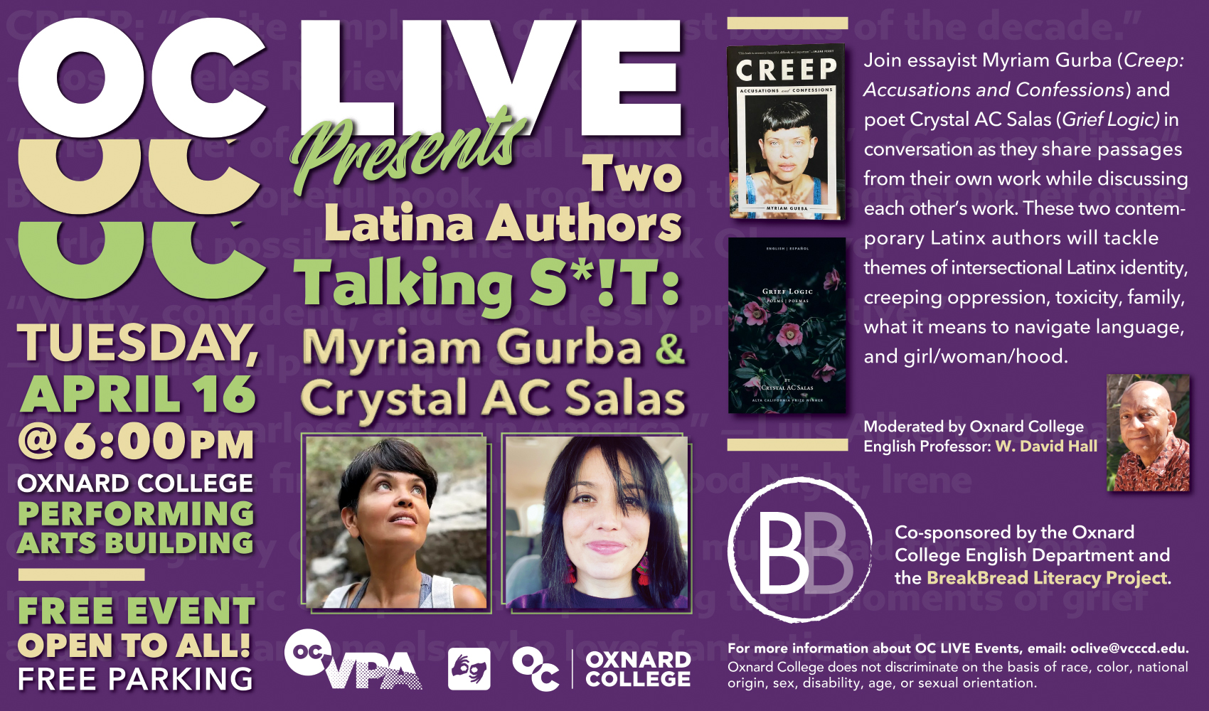 OC LIVE Presents: “Two Latina Authors Talking S*!T” 