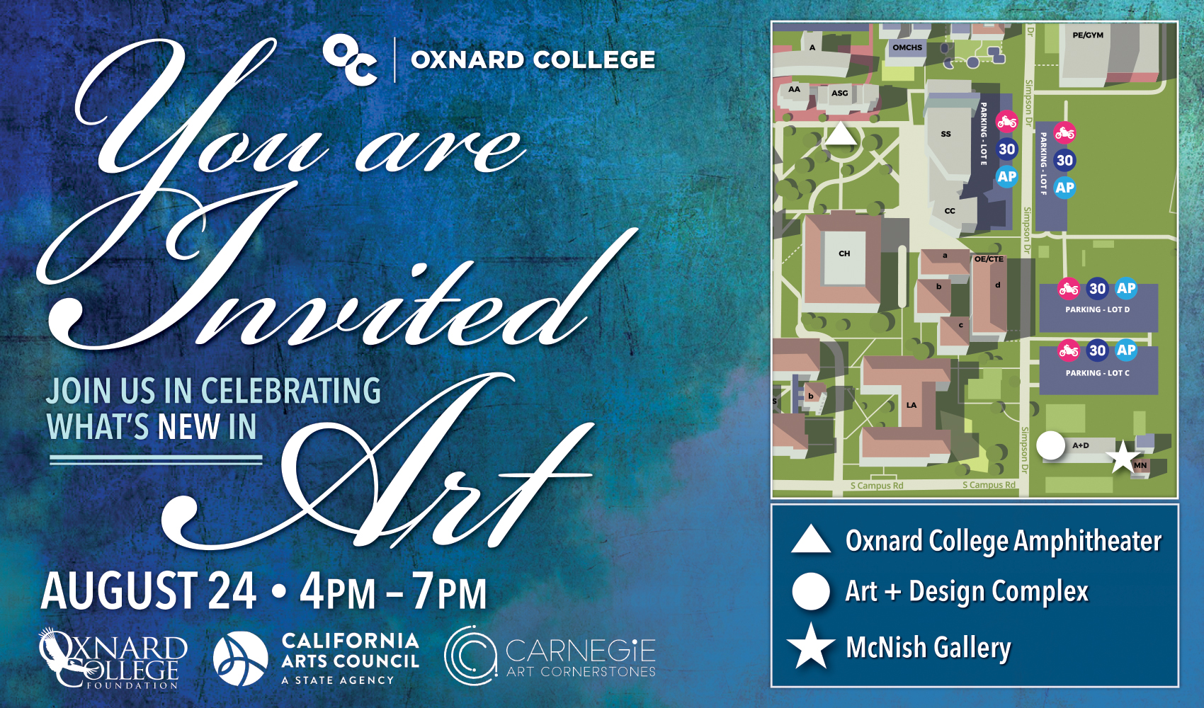 You are invited to join us in celebrating what&#039;s new in Art at Oxnard College.