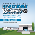 New Student Welcome August 7. RSVP required