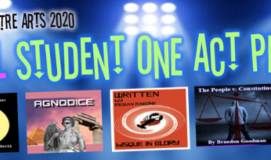 Banner advertising the Virtual Student One Act Plays Banner advertising the Virtual Student One Act Plays