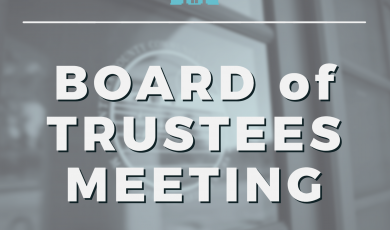 Photo of the door to the Board Room featuring the VCCCD Logo. Five circle logos for each college and location at the bottom. Text that reads Board of Trustees Meeting Ventura County Community College District VCCCD.edu