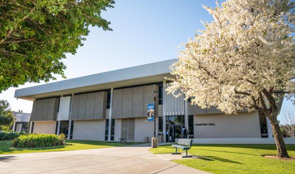 Fountain hall building at Moorpark College