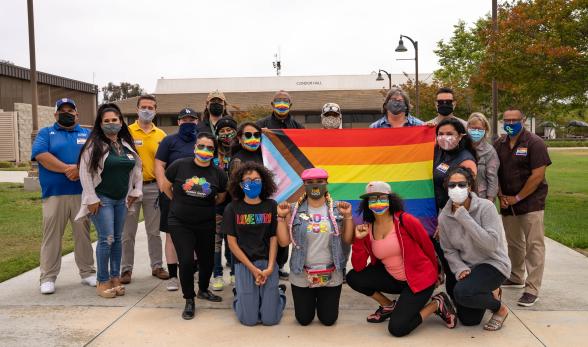 Group at Pride Flag Raising Event