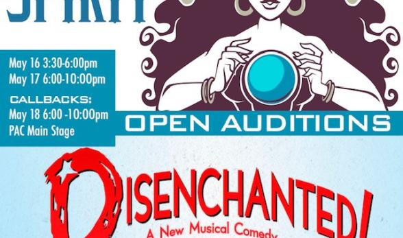 Blithe Spirit, Disenchanted! Open Auditions May 16 3:30-6 p.